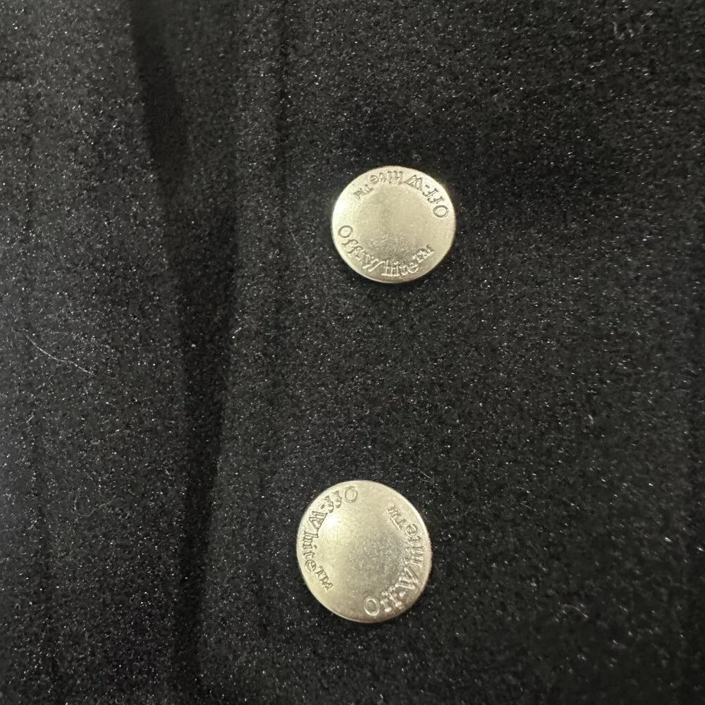 Off-White Multicolor Unisex Baseball Cardigan Jacket - Picture 5 of 6